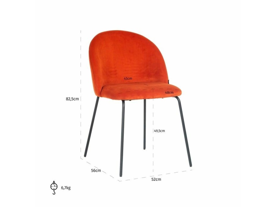 RICHMOND krzesło ALYSSA jasnoczerwone - Richmond Interiors